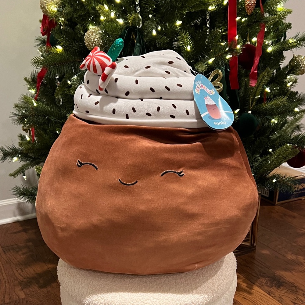 Squishmallows Brown and White Hot Cocoa Plush